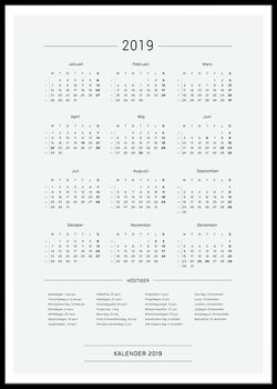 Faktatavla Kalender 2019