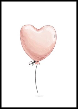 Poster Ballonghjärta